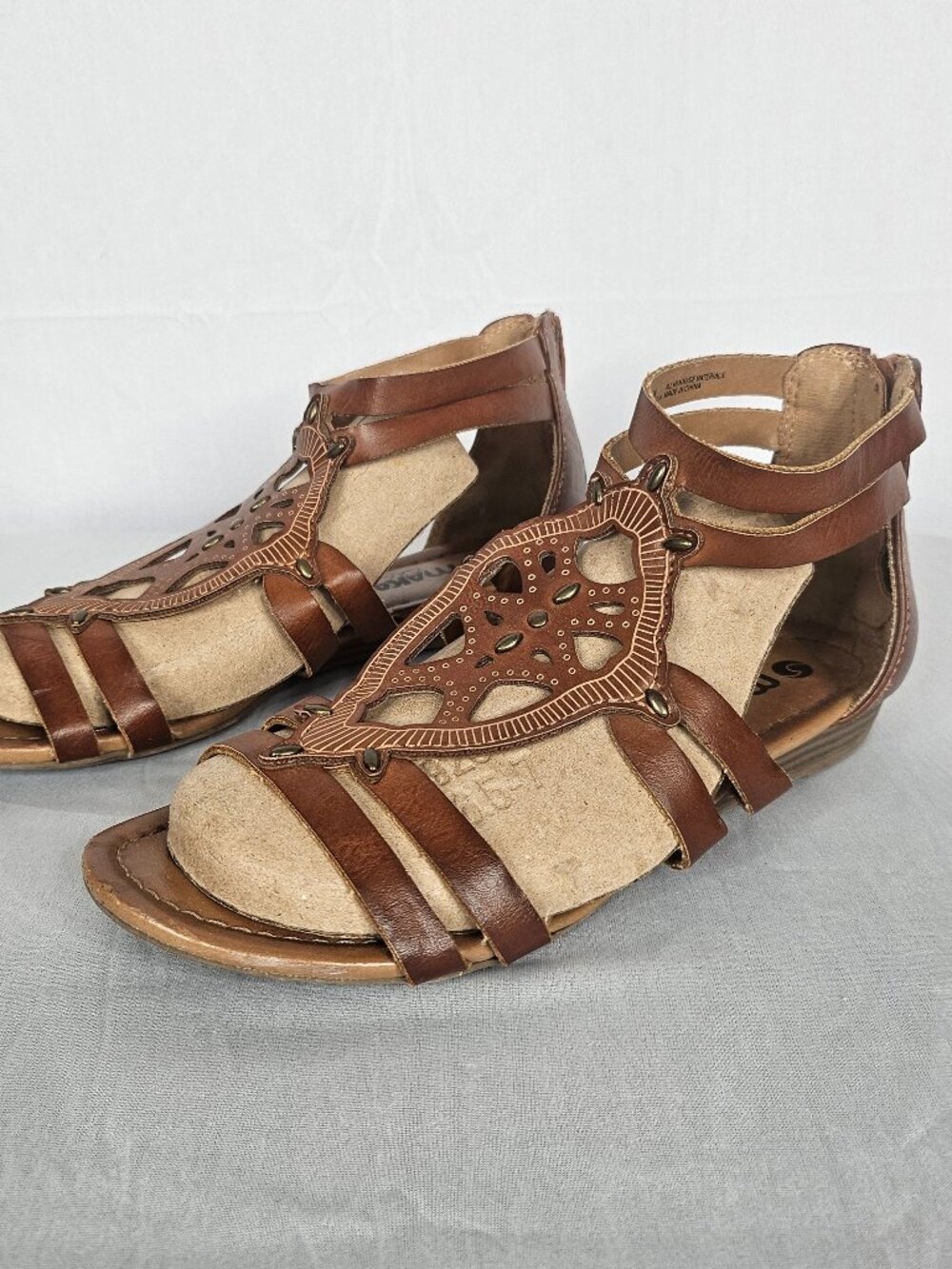 Makalu California Gladiator Sandals | Brown Boho Strappy | Women's 6
